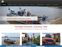 Tablet Screenshot of feuerwehr-lauenburg.de